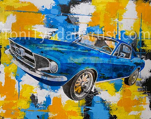 Blue Mustang