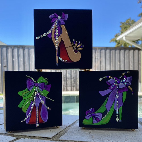 Mardi Gras shelf toppers