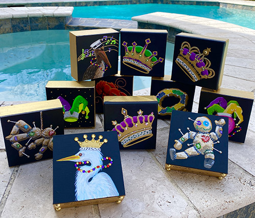 Mardi Gras shelf toppers